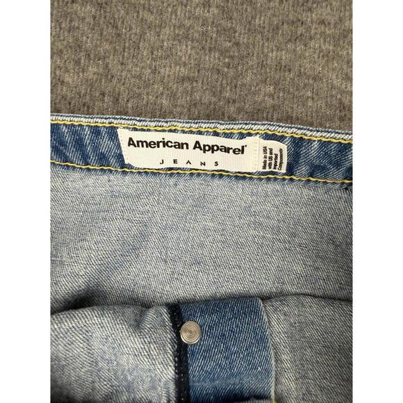 American Apparel Denim Button-Front Mini Skirt Size Small - Picture 4 of 6